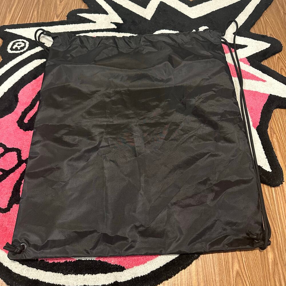 Balenciaga Black Nylon Drawstring Backpack Bag – 23" x 19.5" - Picture 4 of 6